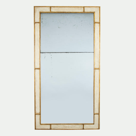 An early 19th century mirror with a divided mercury plate and a ...