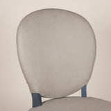 George III style side chairs with balloon backs and wide serpentine seat fronts, copied from an original period frame.