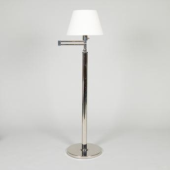 Billy Baldwin Standard Lamp. Made to order. Nickel.