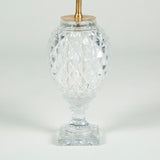 A cut-glass vase, possibly Waterford, 20th cent. Wired as a lamp.