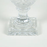 A cut-glass vase, possibly Waterford, 20th cent. Wired as a lamp.