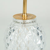 A cut-glass vase, possibly Waterford, 20th cent. Wired as a lamp.