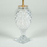 A cut-glass vase, possibly Waterford, 20th cent. Wired as a lamp.