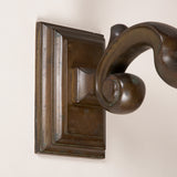 Large early 20th century bronze wall lights