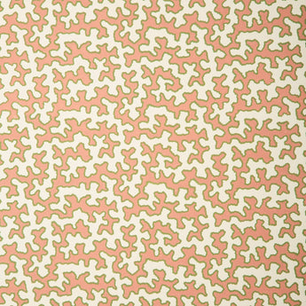 Sibyl Colefax & John Fowler 'Squiggle  Apricot' Wallpaper