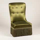 The Friar's chair. Made to order in the fabric of your choice.