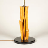 A rustic wooden lamp, reputedly made of Palo Santo (Holy wood) and from Madagascar, 20th century