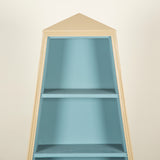 A painted pyramid bookcase. Made to order. Bespoke size and colours available upon request.