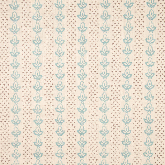 Sibyl Colefax & John Fowler - 'Bees Aqua' printed fabric.