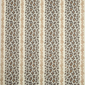 Sibyl Colefax & John Fowler 'Leopard Stripe Brown' wallpaper.