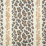 Sibyl Colefax & John Fowler 'Leopard Stripe Brown' wallpaper.