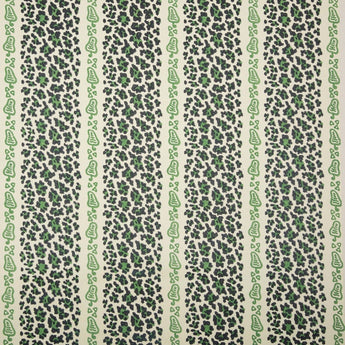 Sibyl Colefax & John Fowler 'Leopard Stripe Green' wallpaper.