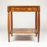 An unusual Art Deco exotic hardwood side table. French or Belgian, circa 1920.