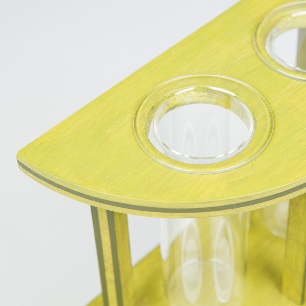 A twotier flower holder. Paint chart colour No.7 Sibyl Colefax