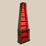 A painted pyramid bookcase. Made to order. Bespoke size and colours available upon request.
